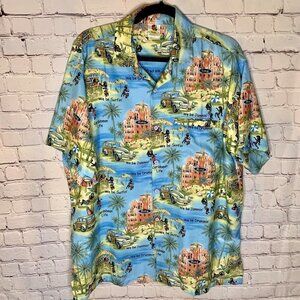 RIMA Tropical/Hawaiian button-down short sleeve shirt Men's Large